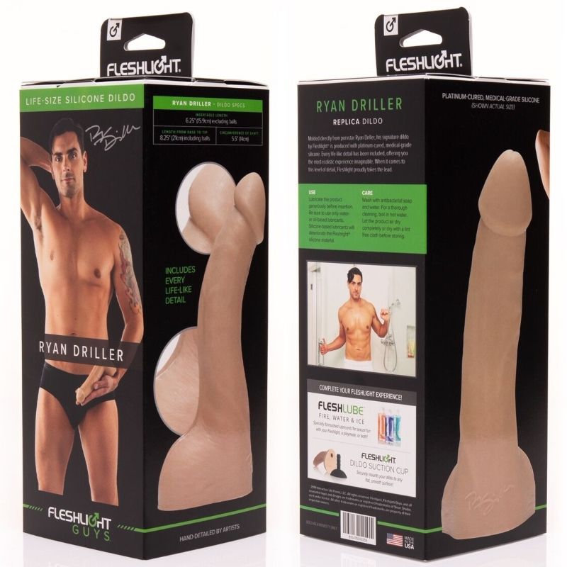 Gode Ryan Driller 21 cm - FLESHJACK Boîte