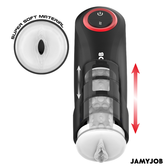 Vue latérale du masturbateur GRAVITY montrant l’ergonomie