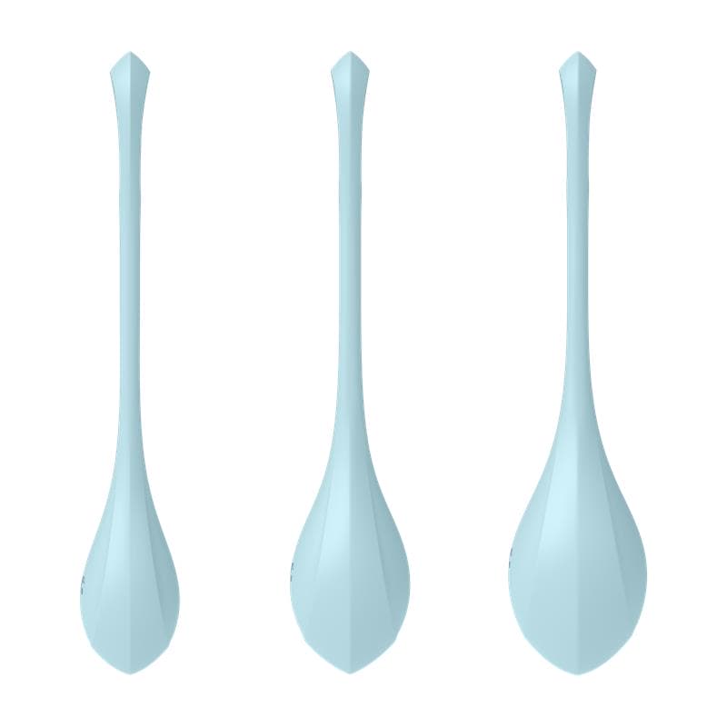 Boules de geisha Satisfyer Yoni Power 2 vues de côté, mettant en valeur la forme et la finesse du design.