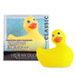 Vibromasseur canard jaune avec sa boîte en arrière plan