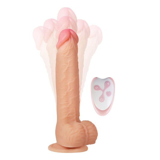 CESUR 3.0 dildo réaliste vibrant et ondulé avec mouvent monte et descend à 360° de la gamme Centauro de la marque INTOYOU vue du dildo et de sa télécommande