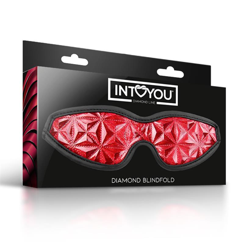 Bandeau en cuir vegan rouge de la gamme DIAMOND Line de la marque INTOYOU vue de la boîte