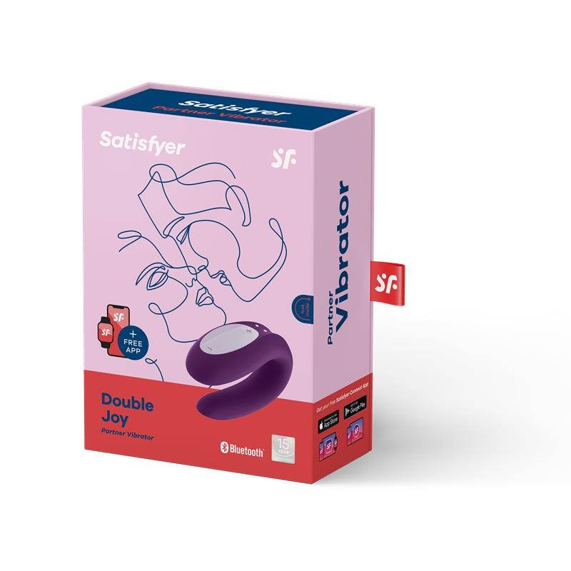 Stimulateur pour couple "Double Joy" de Satisfyer emballage mauve