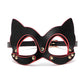 kit Coffret Bondage débutant 8 pièces noir rouge - Coffret BDSM - SM de la marque BLACKWOLF vue du masque Kit BDSM