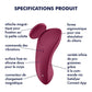 Stimulateur de clitoris "Sexy Secret" de Satisfyer vue descriptive